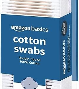 Amazon Basics Cotton Swabs for Personal Hygiene and Baby Care, 500 Count, 1 Pack