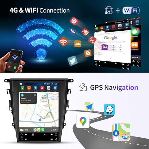 Car Radio for Ford Fusion Mondeo 2013-2018 Stereo Replacment Android 11 with Wireless CarPlay & Android Auto 12.1" Touch Screen GPS... - Image 4