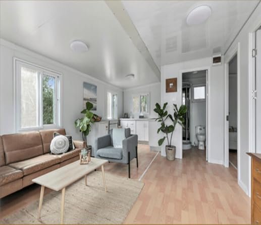 Expandable Prefabricated Container House with Lockable Windows and Doors for Camping, Storage, Outdoor Living (20 Feet), Prefab House for Living,... - Image 4