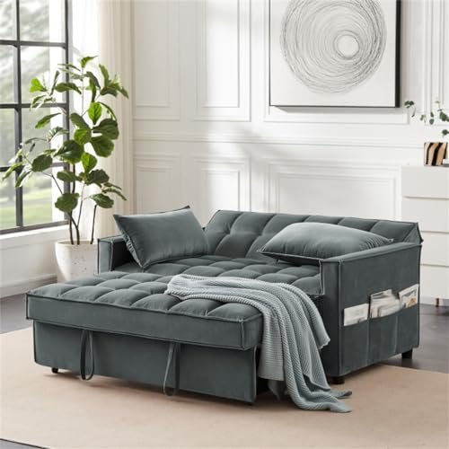 Grey Two-Person Sofa Bed Robuste Et Soft and Comfortable for Indoor Living Room Furniture - Image 2
