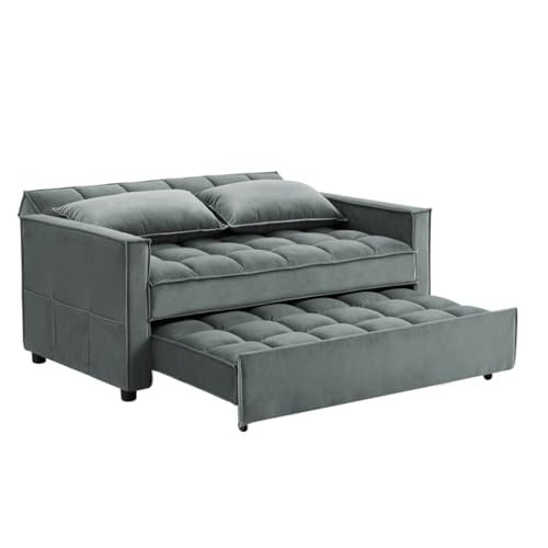 Grey Two-Person Sofa Bed Robuste Et Soft and Comfortable for Indoor Living Room Furniture - Image 4