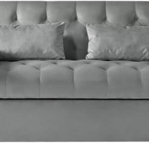 Grey Velvet Sofa Bed, Suitable for Living Rooms, Apartments, and Bedrooms