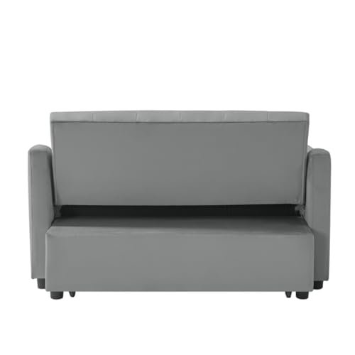 Grey Velvet Sofa Bed, Suitable for Living Rooms, Apartments, and Bedrooms - Image 6