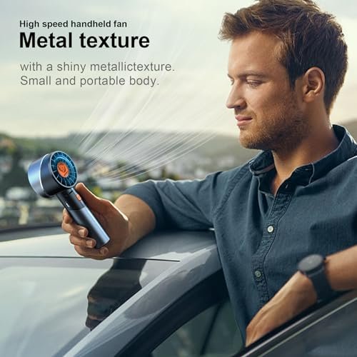 Handheld Fan,Portable Turbo Fan,Powerful Personal Fan(7000rpm High-Speed Motor,Battery Work 3-16 H),USB Rechargeable Mini Handheld Fan for... - Image 6