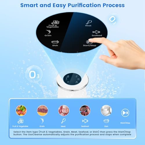 Ozone Generator Fruit and Vegetable Washing Machine with Ozone Bubble Removes Pesticides Bacteria Hormone Residues, Fruit Vegetable Cleaner Device... - Image 6