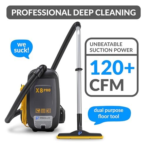 Prolux X8 Pro Backpack Canister Vacuum, Cleaner Air with 4 Stage Filtration, Super-Suction Power, 50' Power Cord, Adjustable Straps, Gadgets Galore... - Image 5