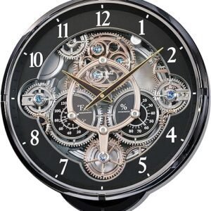 Rhythm Clocks "Gadget" Magic Motion Clock, Black