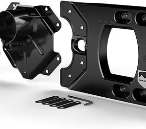 TeraFlex 4838150 JK/JKU Alpha Hinged Carrier & Alpha HD Adjustable Spare Tire Mounting Kit-Complete , black