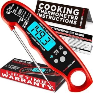 Alpha Grillers Meat Thermometer Digital - Instant Read Food Thermometer for Cooking Grilling Air Fryer Griddle Probe Kitchen Gadgets Essentials BBQ...