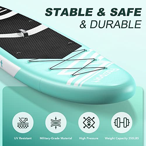 FBSPORT 11' Premium Stand Up Paddle Board, Yoga Board with Durable SUP Accessories & Carry Bag | Wide Stance, Surf Control, Non-Slip Deck, Leash,... - Image 5