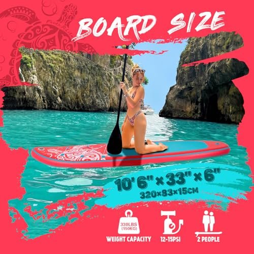 FEATH-R-LITE Inflatable Ultra-Light 10'×30''/10'6''×33'' Stand Up Paddle Board for All Skill Levels with Premium SUP Paddleboard... - Image 2