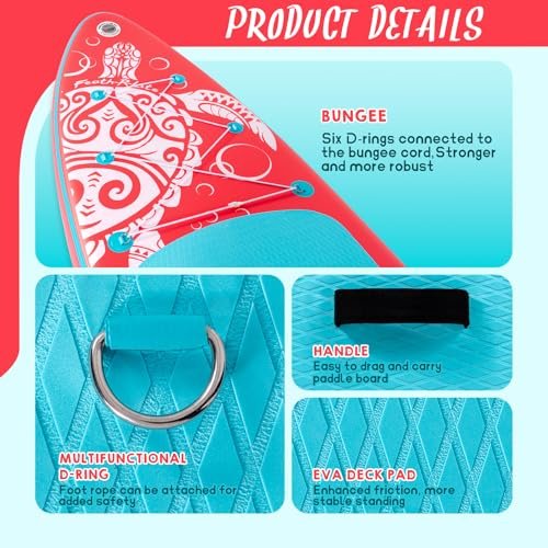 FEATH-R-LITE Inflatable Ultra-Light 10'×30''/10'6''×33'' Stand Up Paddle Board for All Skill Levels with Premium SUP Paddleboard... - Image 3