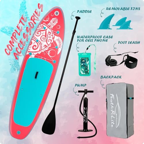 FEATH-R-LITE Inflatable Ultra-Light 10'×30''/10'6''×33'' Stand Up Paddle Board for All Skill Levels with Premium SUP Paddleboard... - Image 4