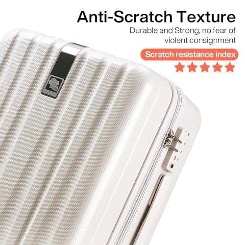 Hanke Luggage Sets 2 piece Carry On Luggage with Wheels PC Hard Shell Suitcases Lightweight Checked Travel Luggage Large Travel Suitcase Woman Men... - Image 6