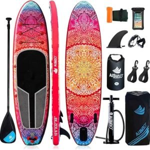 Inflatable Paddle Board for Adult, Paddle Board for All Skill Levels, Wide SUP Board with Primium Accessories Include SUP Carry Bag, Hand Pump, 10L...
