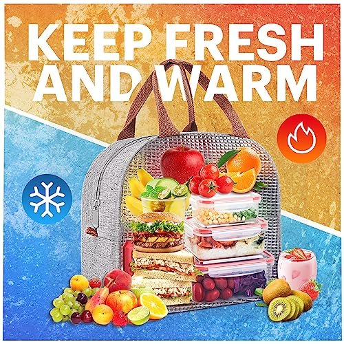 Lunch Bag for Women & Men Adult Insulated Lunch Box, Small Leakproof Cooler Food Lunch Containers Reusable High Capacity Lunch Tote Bags for Work,... - Image 6