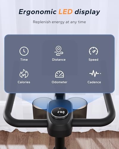 MERACH Exercise Bike, Brake Pad Stationary Bike with Exclusive App, Low Noise Indoor Cycling Bike with 300lbs Weight Capacity, Tablet Mount and... - Image 2