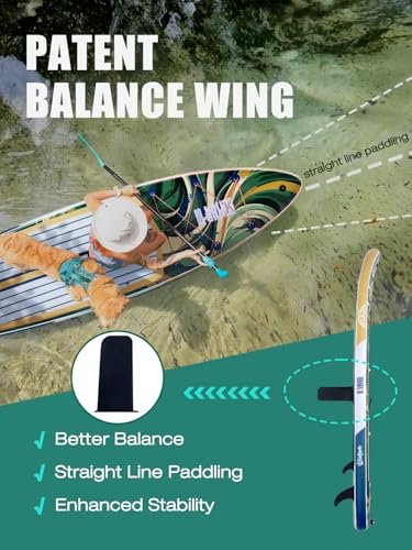 Niphean (Extra Large) Inflatable Paddle Board, SUP for 2+1 People/Family, Stand Up Paddle Board with (Beginner Friendly) StabilTrac Fin, Waterproof... - Image 3