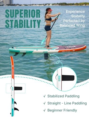 Niphean Inflatable Stand Up Paddle Board with SUP Accessories, Anti-Slip EVA Deck, 10’6’’ Inflatable Paddle Boards for Adults & Youth of All Skill... - Image 4