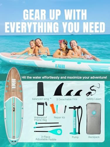 Niphean Inflatable Stand Up Paddle Board with SUP Accessories, Anti-Slip EVA Deck, 10’6’’ Inflatable Paddle Boards for Adults & Youth of All Skill... - Image 5