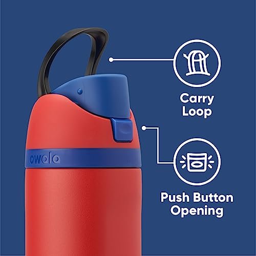 Owala Marvel FreeSip Insulated Stainless Steel Water Bottle with Straw for Sports and Travel, BPA-Free Sports Water Bottle, 24 oz, Spiderman - Image 3