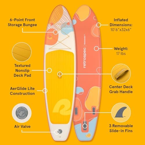 Retrospec Weekender Inflatable Stand Up Paddle Board Includes Paddle, Pump, and Accessories 10’6” Lightweight iSUP, Puncture Resistant Inflatable... - Image 3