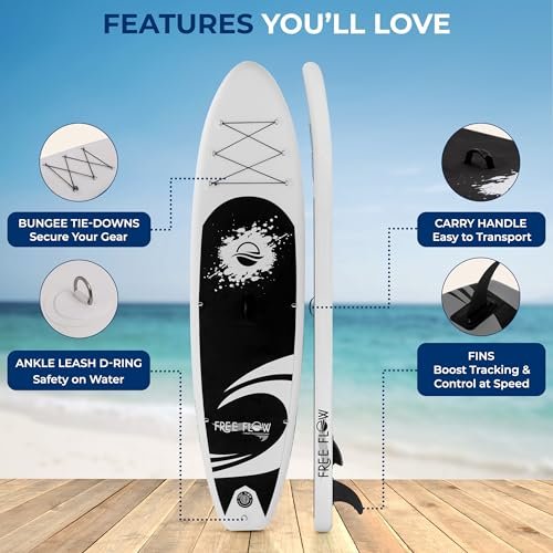 SereneLife Inflatable Stand Up Paddle Board with Premium SUP Accessories – Wide Stable Design with Non-Slip EVA Deck Pad for Adults and Youth of... - Image 3