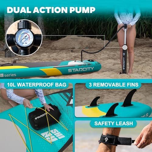 Starcity 11'*34"*6" Blow Up Paddle Board, Inflatable Paddle Board,Paddle Board,Spacious and Stable, Anti Slip and Easy to Operate, Large Size... - Image 5