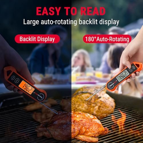 ThermoPro TP19H Digital Meat Thermometer for Cooking with Ambidextrous Backlit and Motion Sensing Kitchen Cooking Food Thermometer for BBQ Grill... - Image 3