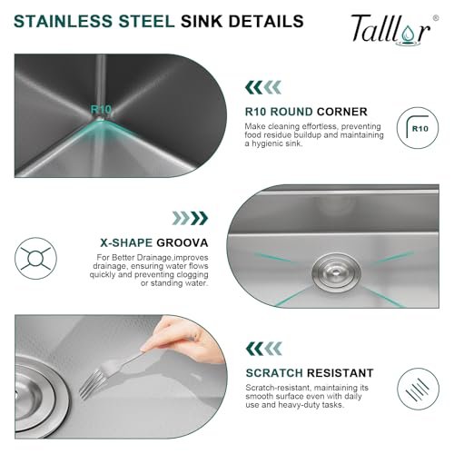 30 Inch Luxury Waterfall Kitchen Sink - Multifunctional Workstation Topmount Smart Kitchen Sink with Digital Display 16 Gauge Stainless Steel... - Image 6