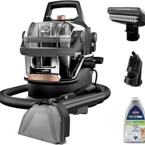 BISSELL Little Green HydroSteam Multi-Purpose Portable Carpet and Upholstery Cleaner, Car and Auto Detailer, 3618