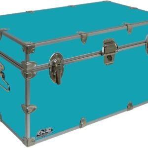 C&N Footlockers - Large Undergrad Storage Trunk - Made in the USA - Only STEEL Footlocker on Amazon - Durable Chest with Lid Stay - 32 x 18 x 16.5...
