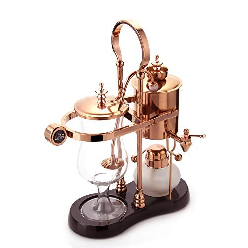 Diguo Belgian/Belgium Luxury Royal Family Balance Syphon Coffee Maker. Elegant Retro-Style Design. Color Rose Golden. Capacity: 500ml/17 oz. - Image 2