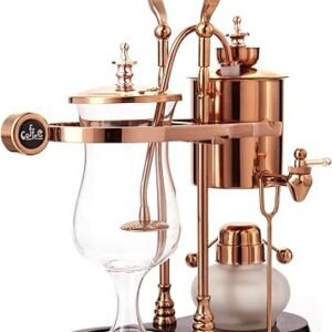 Diguo Belgian/Belgium Luxury Royal Family Balance Syphon Coffee Maker. Elegant Retro-Style Design. Color Rose Golden. Capacity: 500ml/17 oz.