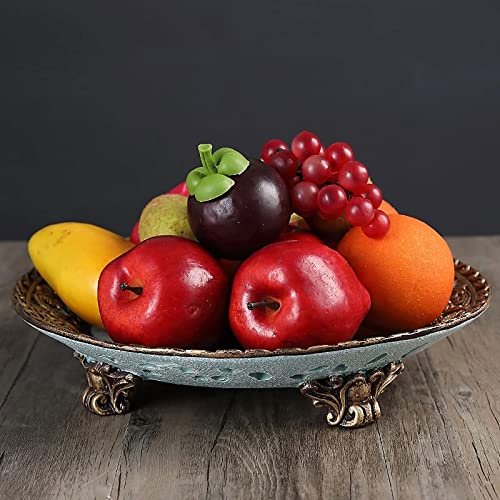 FMURY Large Fruit Tray Living Room Light Luxury Snack Tray Resin Storage Dried Fruit Tray - Image 4