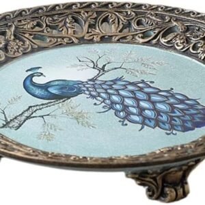 FMURY Large Fruit Tray Living Room Light Luxury Snack Tray Resin Storage Dried Fruit Tray