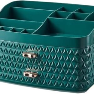 FMURY Storage Box Light Luxury Cosmetic Household Drawer Type Storage Case Desktop Jewelry Sundries Sorting Box(Gray)