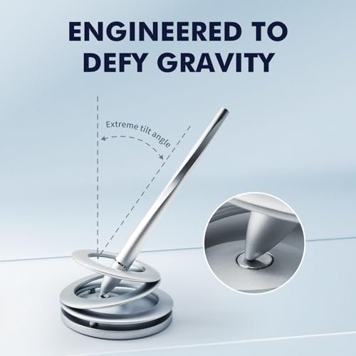 Magnetic Floating Pen with Spiral Stand, Silver, Levitating Display,Luxury Aluminum Alloy,Futuristic Design,Pen for Women &Men,Desk Decor,Gift for... - Image 4