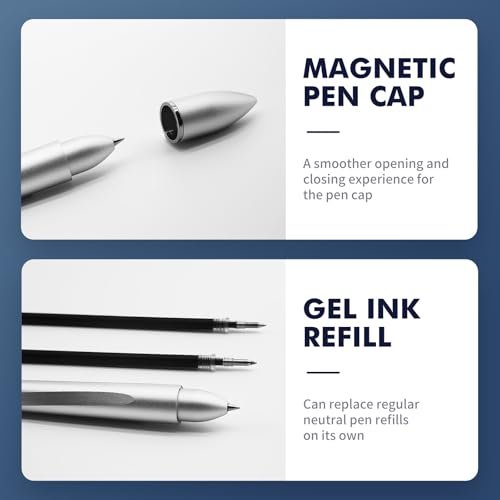 Magnetic Floating Pen with Spiral Stand, Silver, Levitating Display,Luxury Aluminum Alloy,Futuristic Design,Pen for Women &Men,Desk Decor,Gift for... - Image 5