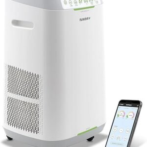 Nuwave Forever Smart Air Purifier for Home, Never Replace Air Filter System, Patented 7-Stage Filtration, Cleans Large Room up to 2,002 Sq Ft,...