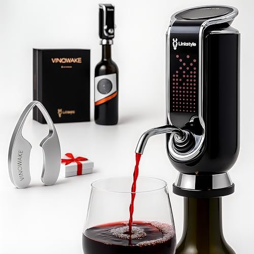VINOWAKE Deluxe Wine Gadget Duo – TRIOVINO 3-in-1 Electric Wine Aerator + OPENERO Electric Wine Opener (Silver Bundle) - Image 2