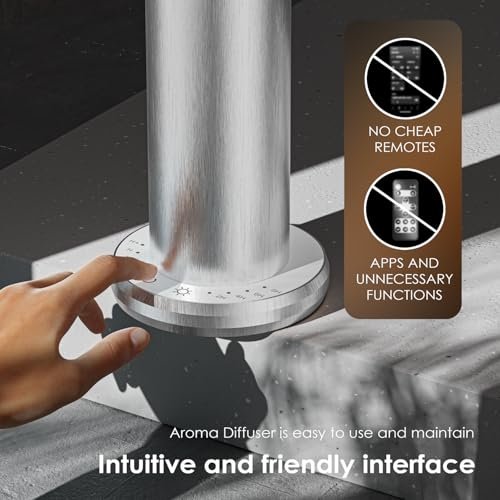 Waterless Essential Oil Diffuser,Aromatherapy Diffusers,Scent Diffusers for Home,Large Room, Hotel Scent Diffuser, 1000sq.ft, Aroma Diffusers (Silver) - Image 4