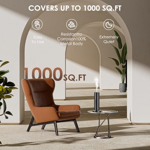 Waterless Essential Oil Diffuser,Aromatherapy Diffusers,Scent Diffusers for Home,Large Room, Hotel Scent Diffuser, 1000sq.ft, Aroma Diffusers (Black) - Image 5